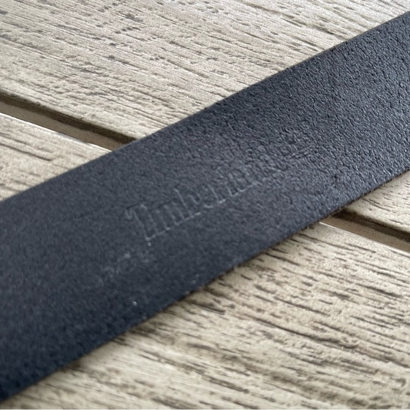 Timberland Black Leather Mens Belt 38” - Picture 3 of 5